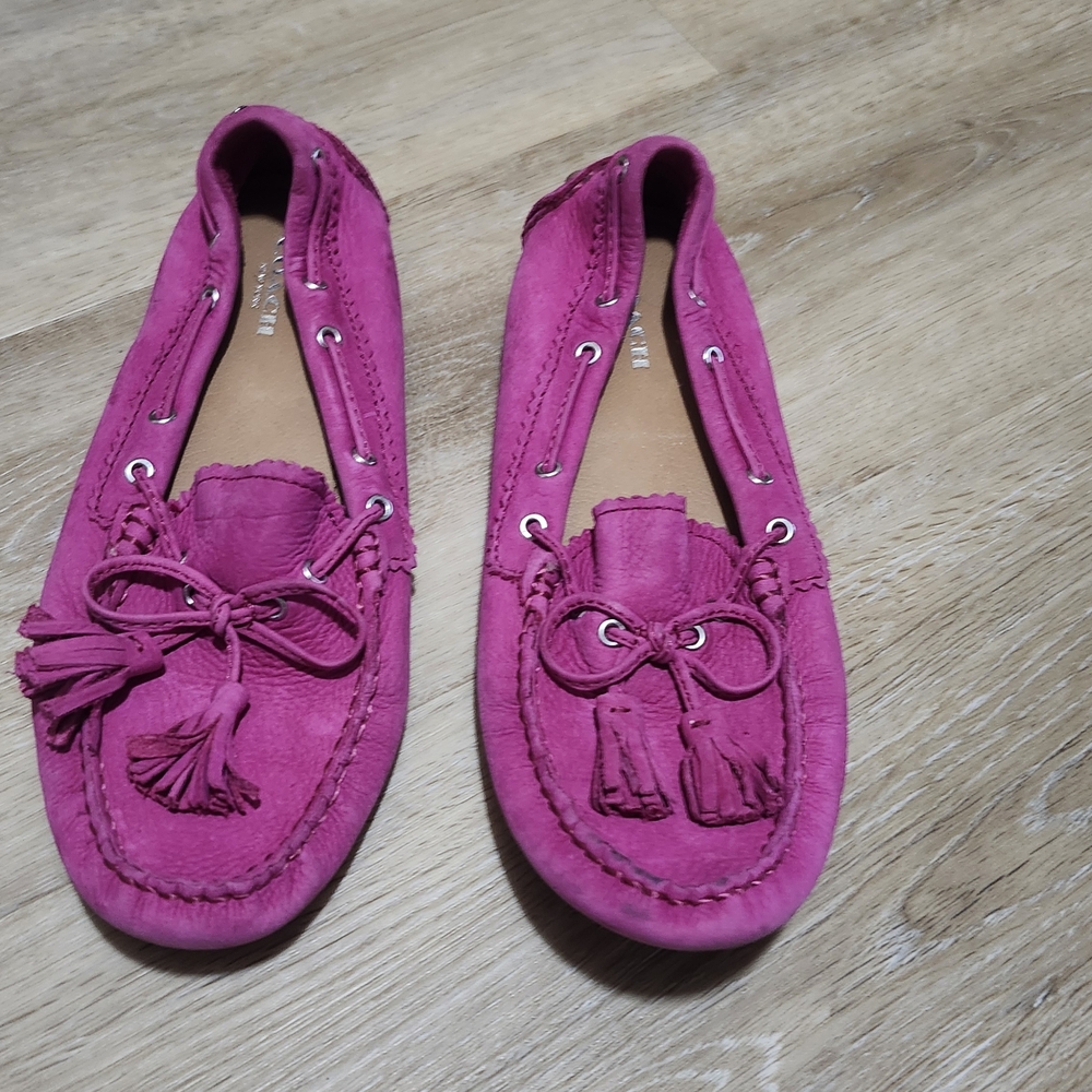 Coach Nadia Pink Moccasin Loafers